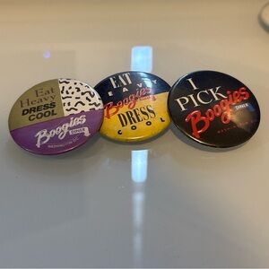 Lot 3Vintage Boogie Heat Dress Cool I Pick Boogies Pins Buttons